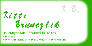 kitti brunczlik business card